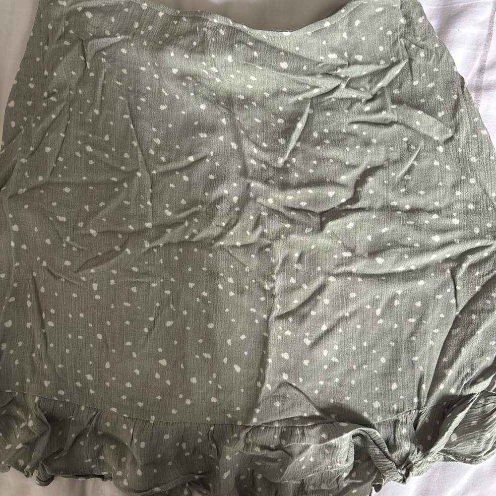 Abercrombie and Fitch Green Polka Dot Mini Skirt